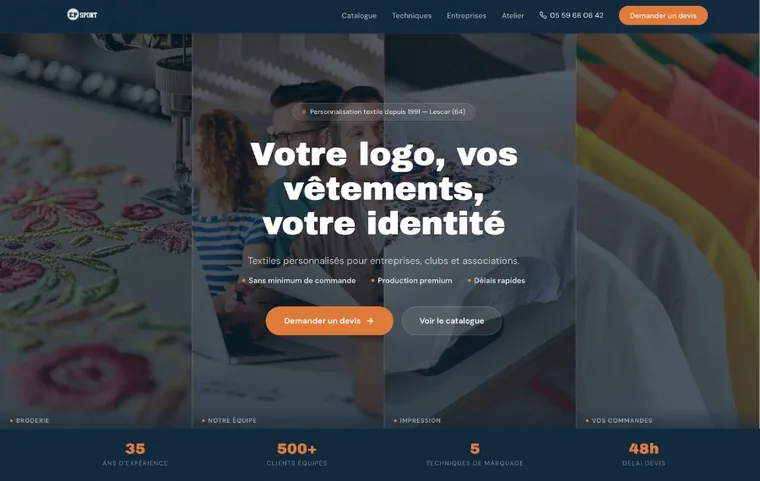 Aperçu du site EP Sport