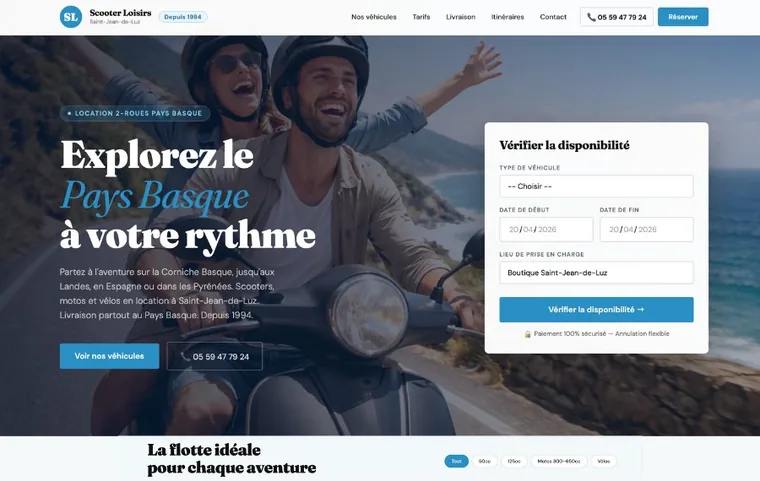 Aperçu du site Scooter Loisirs